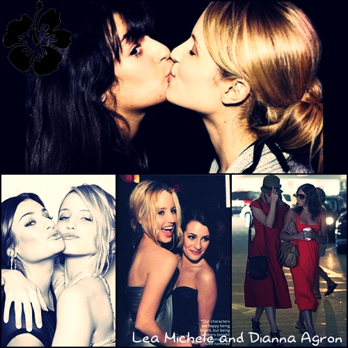 lea michele and dianna agron kissing. and Dianna Agron kiss